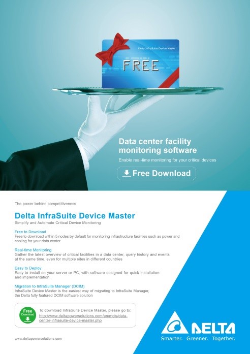 Delta launches InfraSuite Device Master, a powerful facility management solution available as a free download